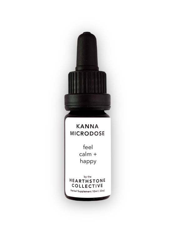 Kanna (sceletium tortuosum) microdose tincture, sublingual extract rich in mesembrine alkaloids, provides natural support for mental health, relief from anxiety, boosts mood, and improves cognition
