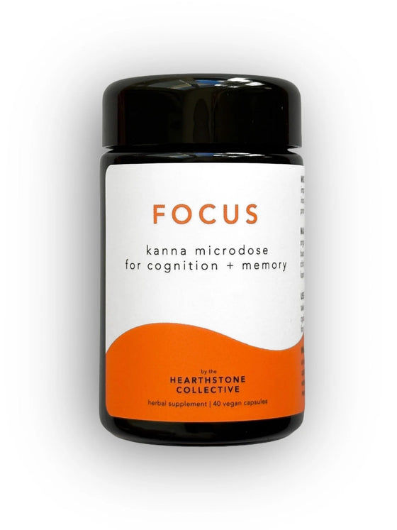 focus hearthstone collective product image for kanna microdose with high potency mesembrine extract powder